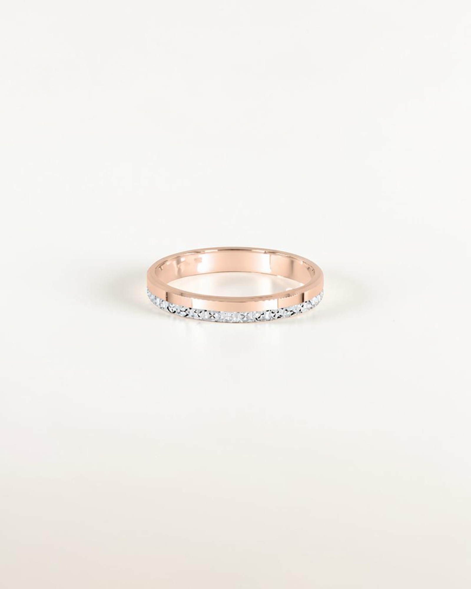 Alianza Maitri Bicolor en Oro Rosa y Blanco