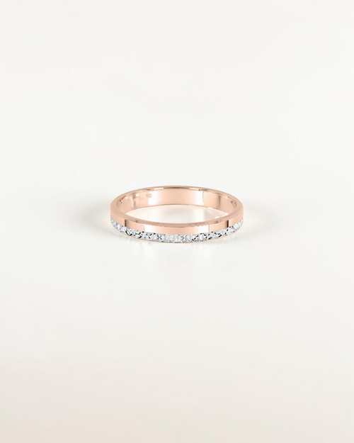 Alianza Maitri Bicolor en Oro Rosa y Blanco