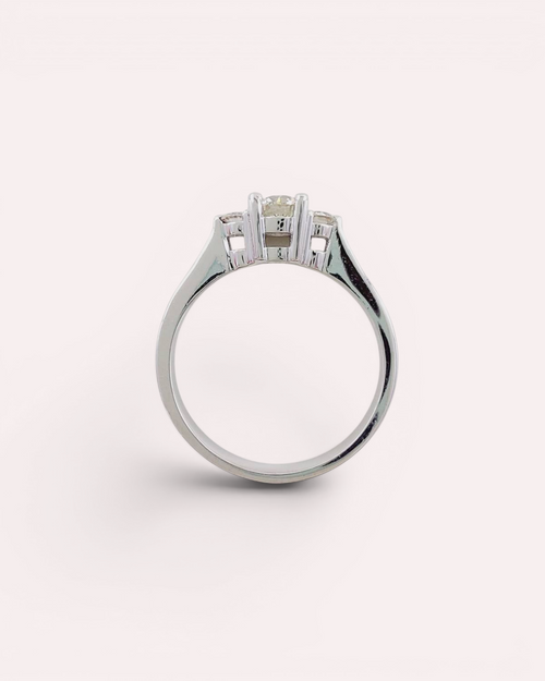 Anillo Eterna de Brillantes Certificado en Oro Blanco