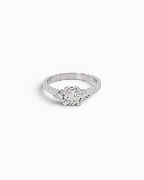 Anillo Eterna de Brillantes Certificado en Oro Blanco