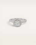 Anillo Halo Lumière con Brillantes en Oro Blanco