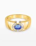 Anillo Suzanne Abierto de Zafiro en Oro Amarillo