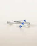 Brazalete de Zafiros y Brillantes en Oro Blanco