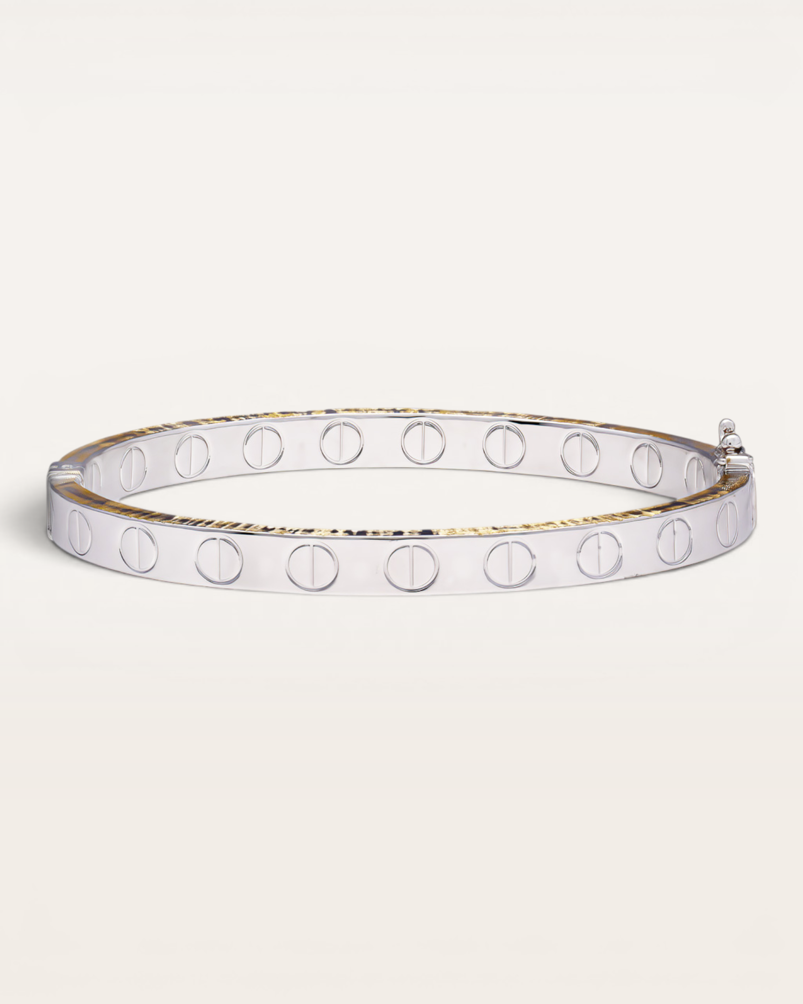 Brazalete Duna Rígido en Oro Bicolor