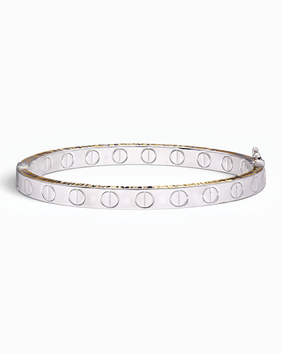 Brazalete Duna Rígido en Oro Bicolor