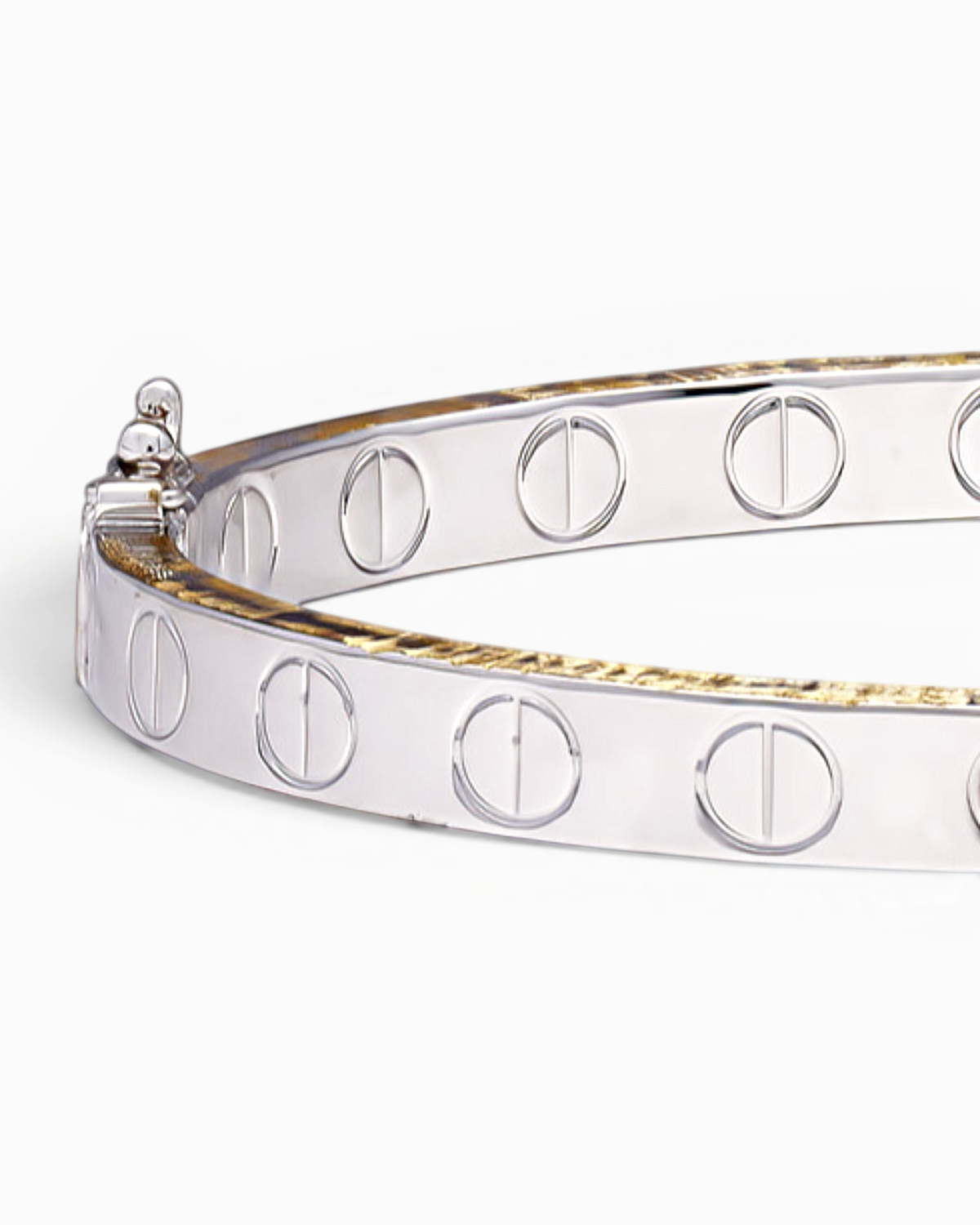 Brazalete Duna Rígido en Oro Bicolor
