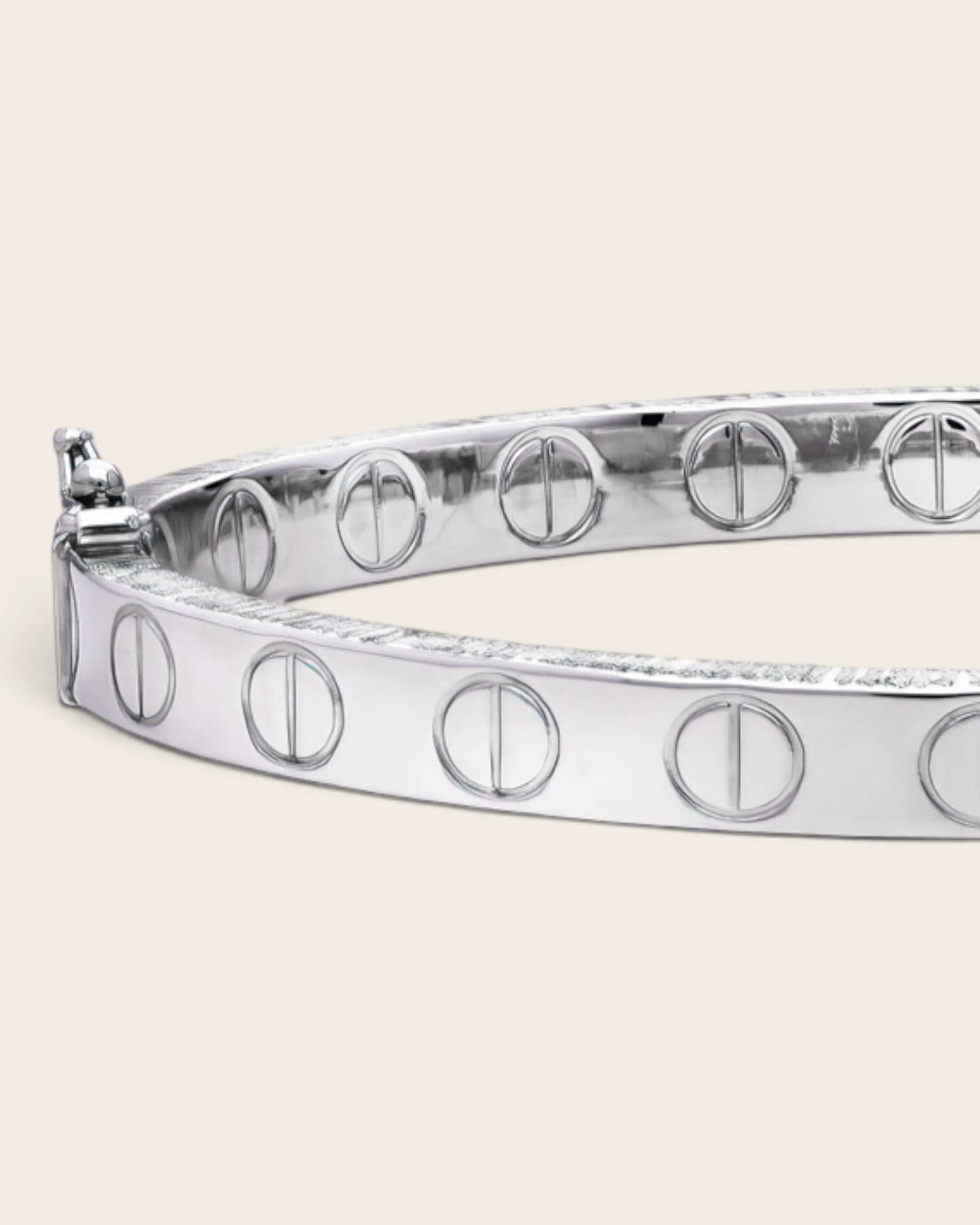 Brazalete Duna Rígido en Oro Blanco