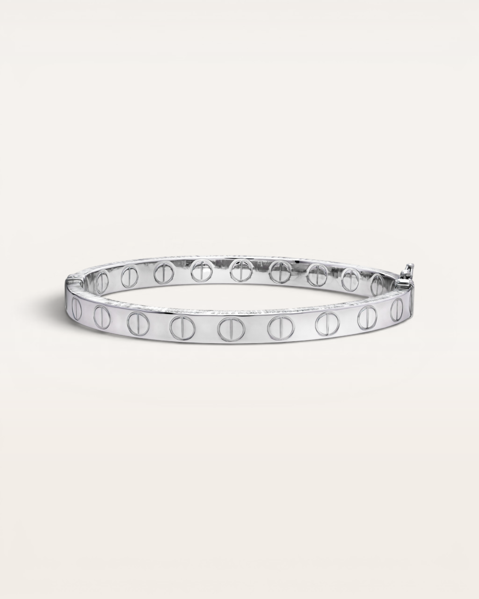 Brazalete Duna Rígido en Oro Blanco