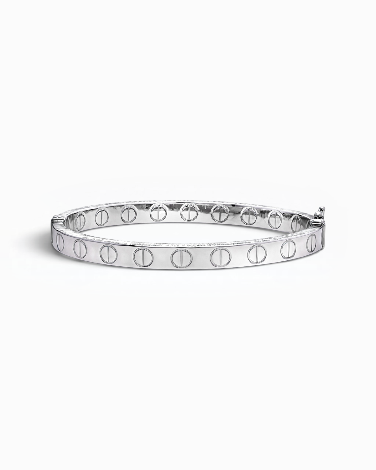 Brazalete Duna Rígido en Oro Blanco