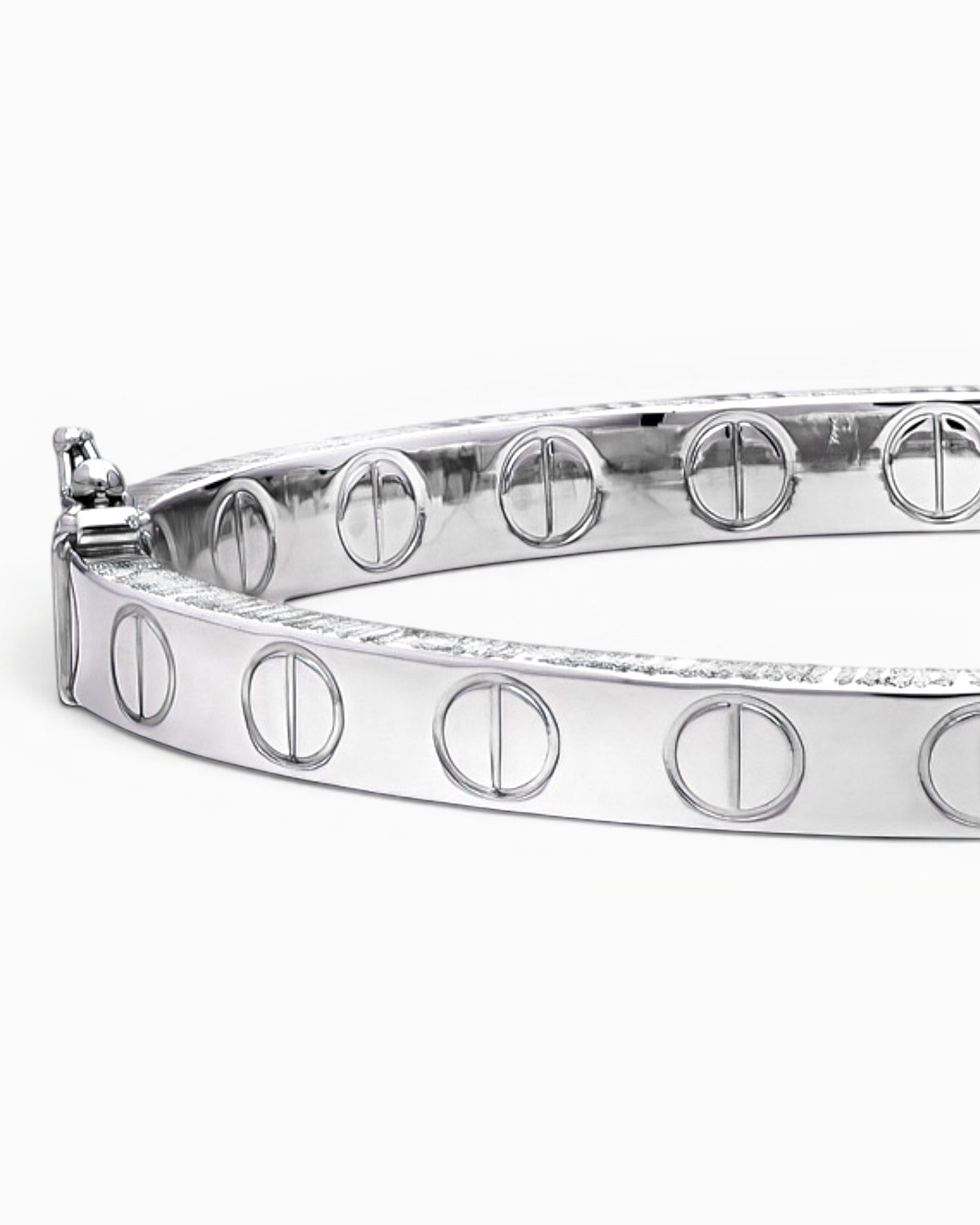 Brazalete Duna Rígido en Oro Blanco