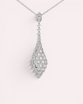 Colgante Gota de Brillantes en Oro Blanco