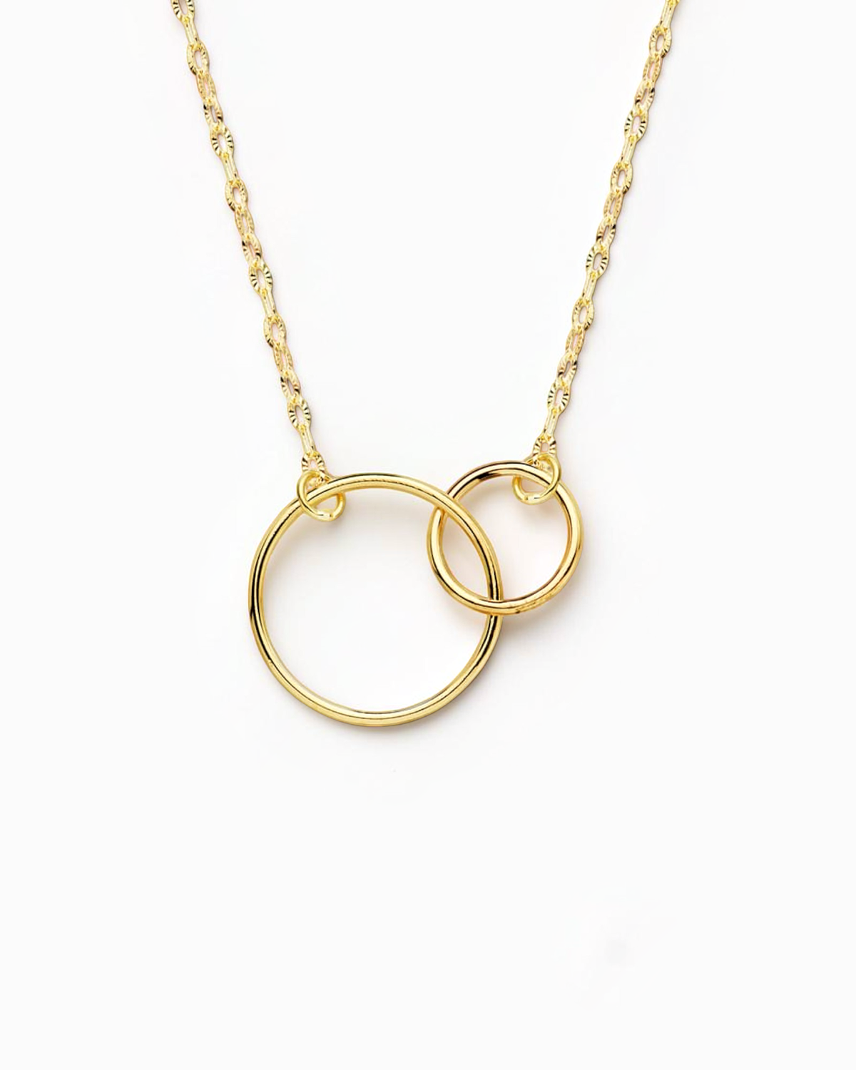 Collar Noa de Doble Aro en Oro Amarillo