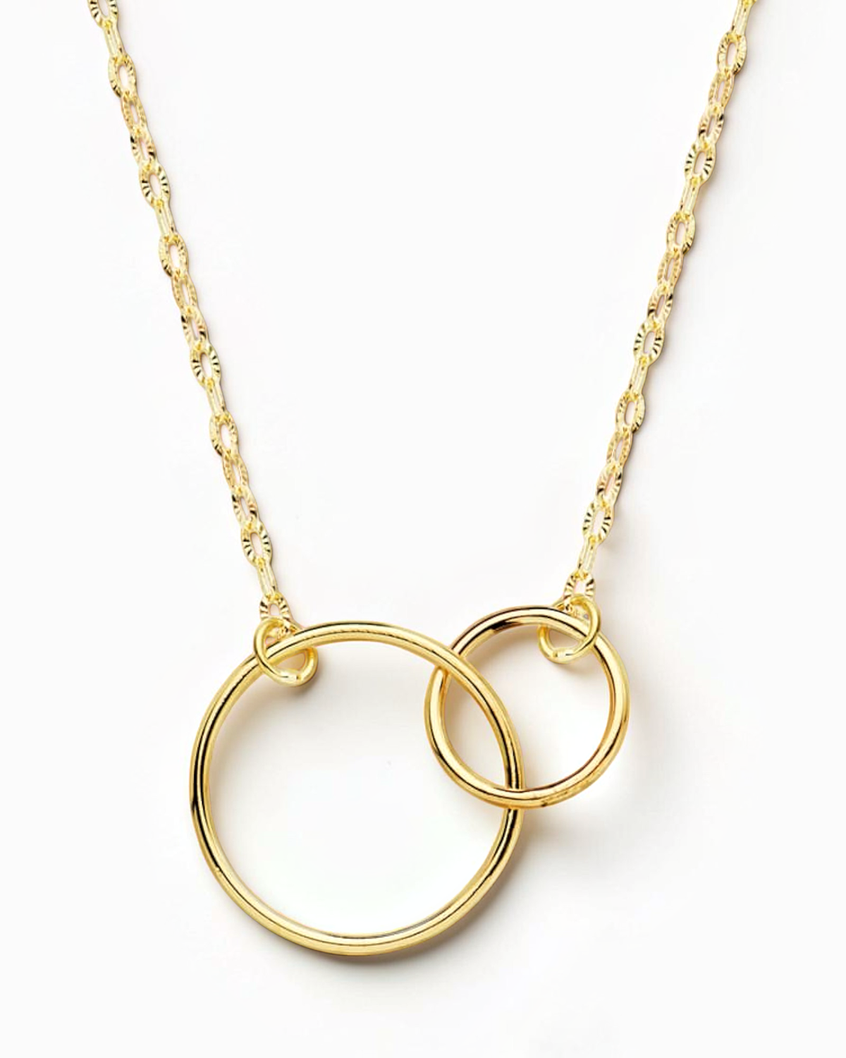 Collar Noa de Doble Aro en Oro Amarillo
