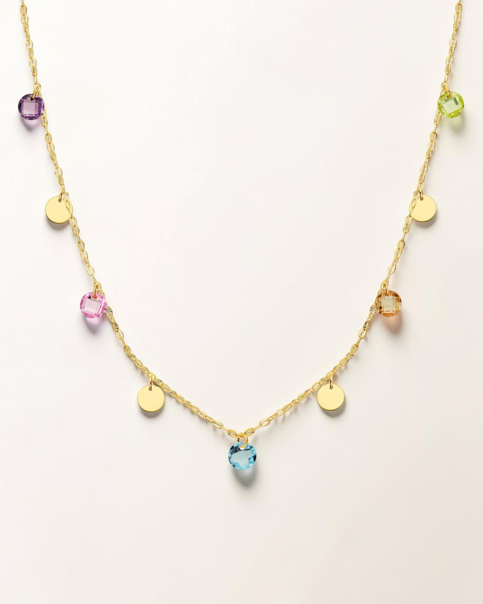 Gargantilla Greca con Circonitas en Oro Amarillo