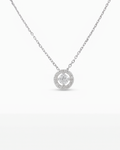 Colgante Candela Halo de Brillantes en Oro Blanco