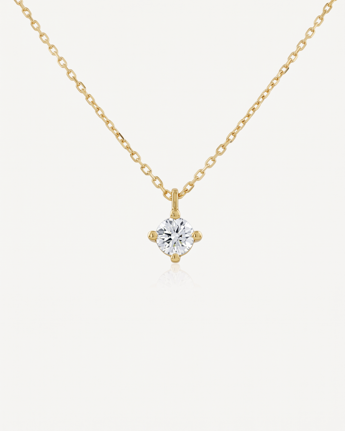 Colgante Trasluz Solitario de Brillante en Oro Amarillo