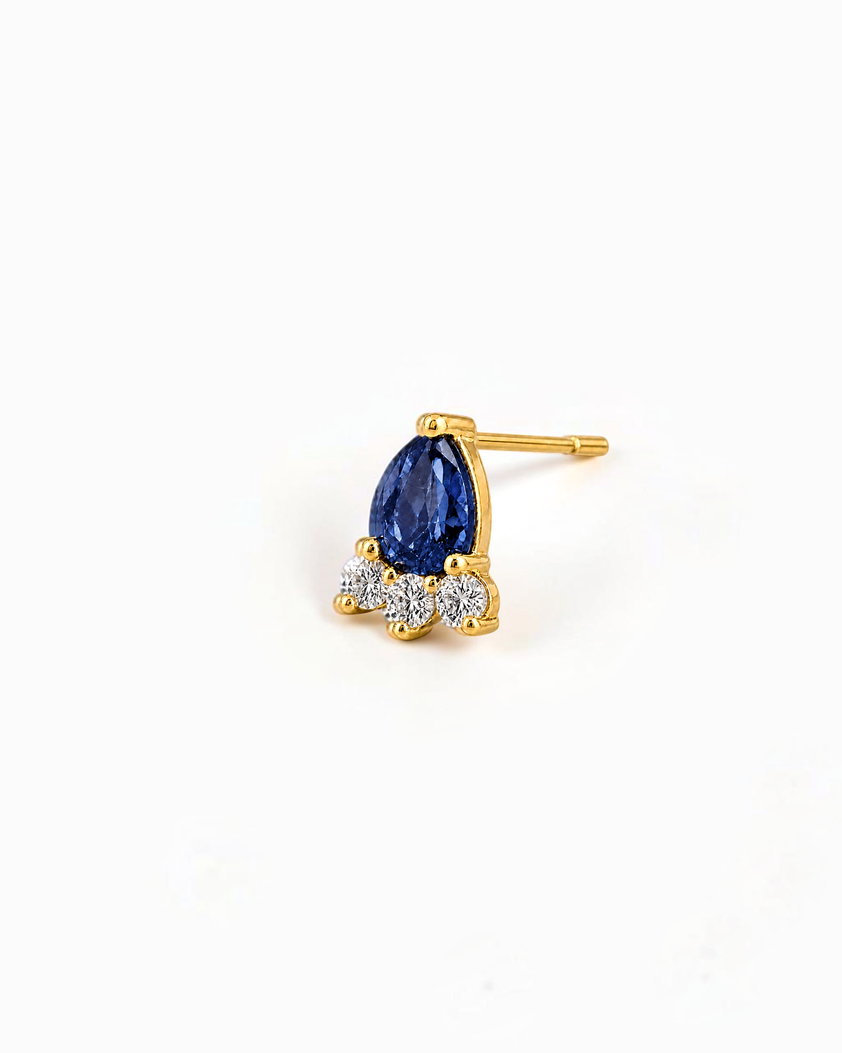 Pendientes Estela Lágrima de Zafiro en Oro Amarillo
