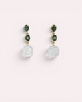 Pendientes de Topacio Verde y Perla Barroca en Oro Amarillo