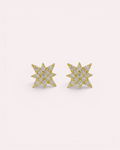 Pendientes Estrella Polar de Brillantes en Oro Amarillo