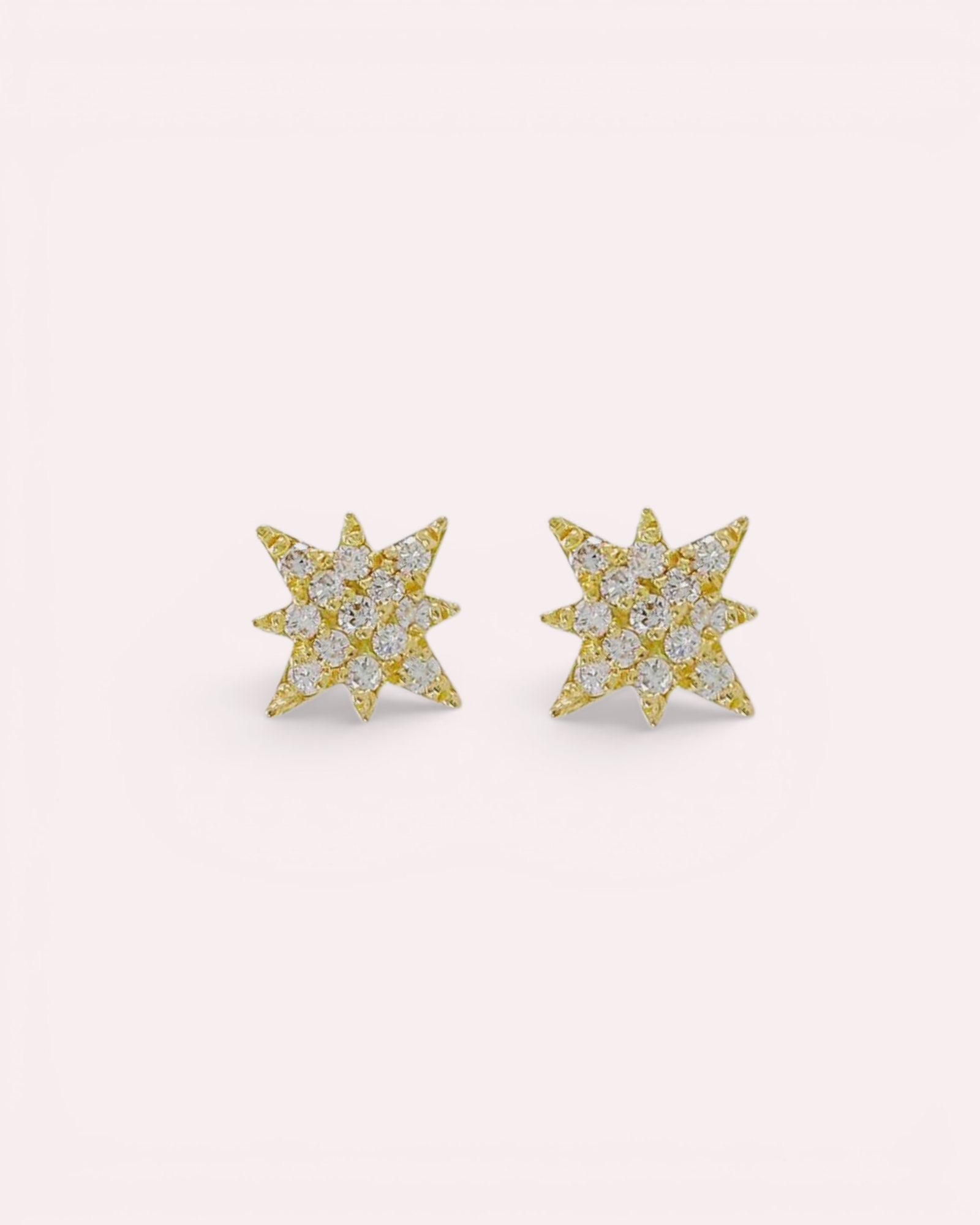 Pendientes Estrella Polar de Brillantes en Oro Amarillo