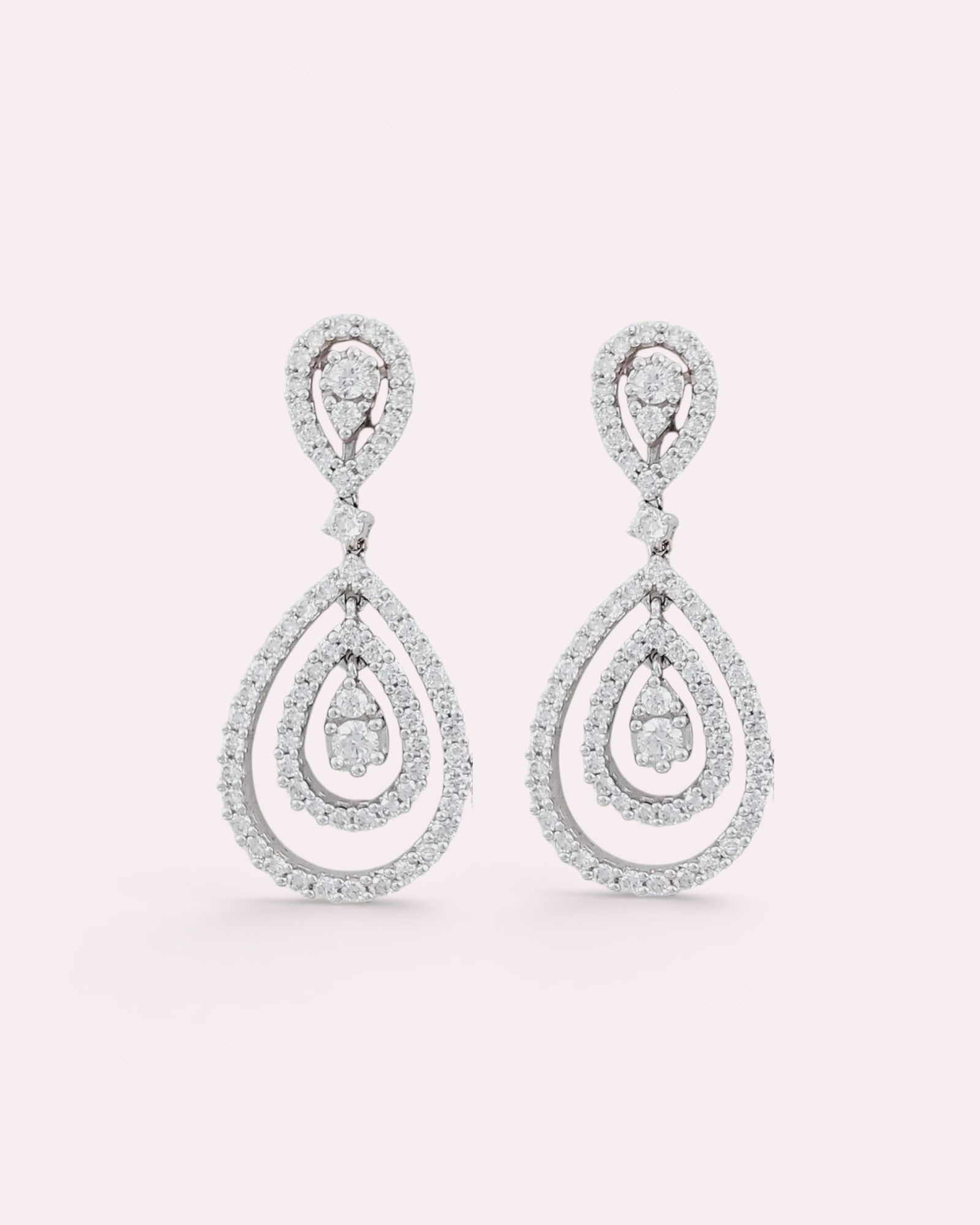 Pendientes Rocio de Brillantes en Oro Blanco
