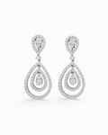 Pendientes Azahar de Brillantes en Oro Blanco