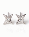 Pendientes Alhelí Estrella de Brillantes en Oro Blanco