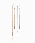 Pendientes Glicinia Largos de Perlas en Oro Amarillo