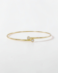 Pulsera Rigida Bypass con Brillantes en Oro Amarillo