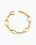 Pulsera Vela de Eslabones Ovalados en Oro Amarillo