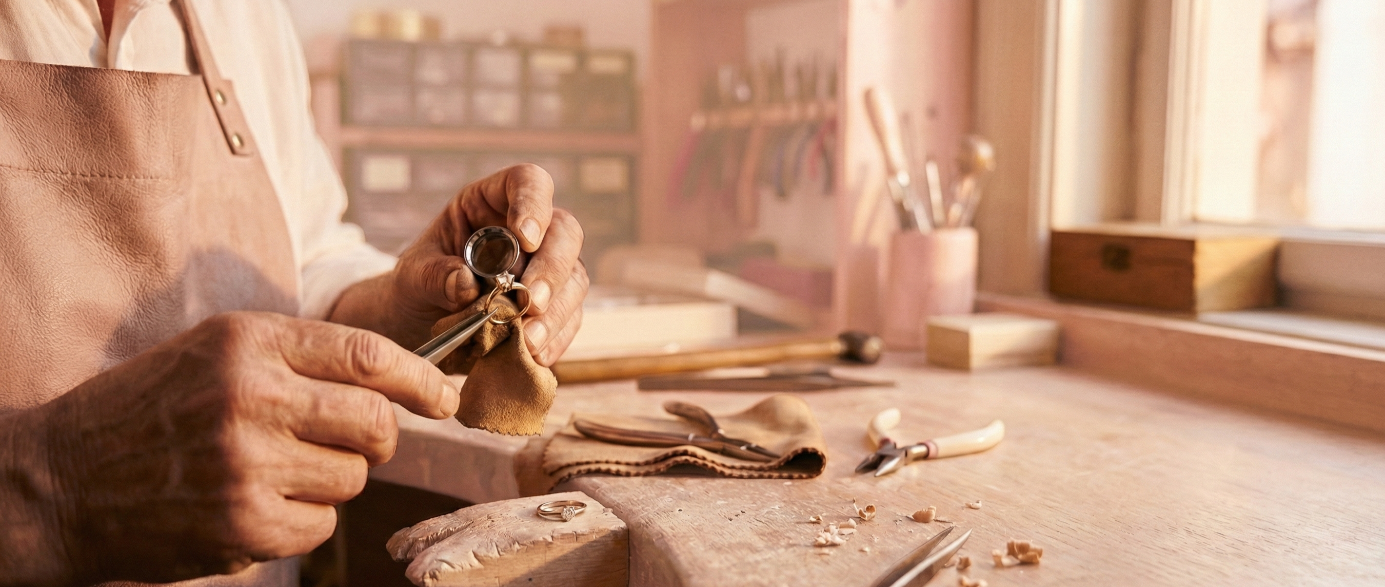 Revisión de un anillo en el taller de Joyería Grema, Madrid